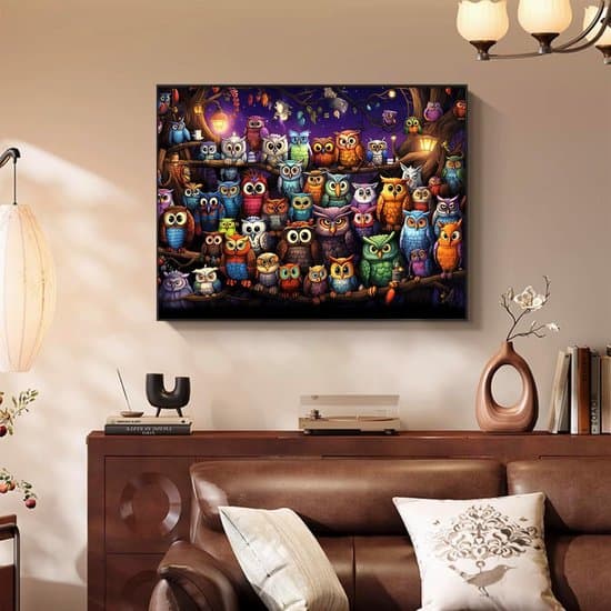 Pöllöpalapeli 1000 palaa - Klassinen palapeli aikuisille - 70*50 cm - 1 kpl