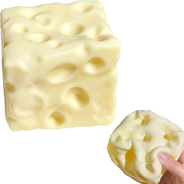 7 cm osteklemme stressleke, sakte-stigende sensorisk fidget-kube