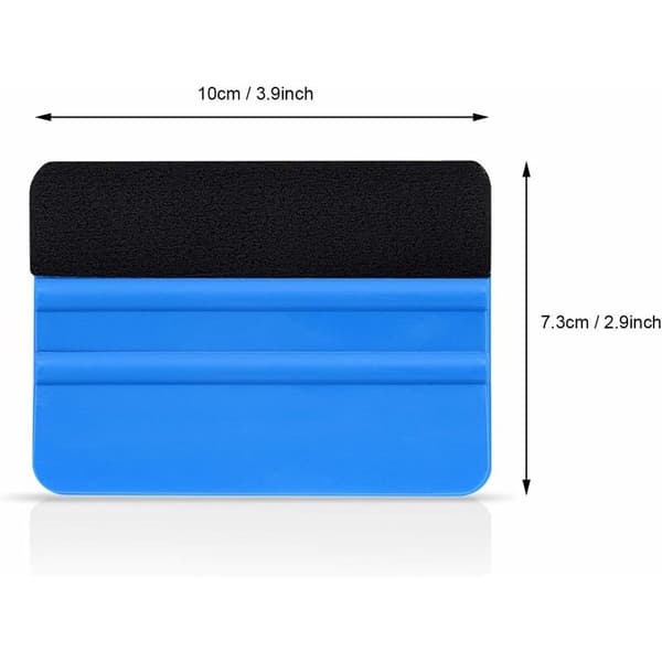 Squeegee with fiber edge for car vinyl wrapping, durable window film