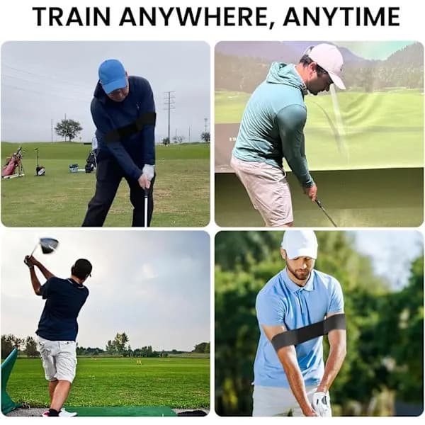 2 stk. træningsarmbånd til golfsving, træner til korrektion af golfsvingstilling