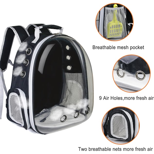 Cat Backpack, Pet Backpack, Portable Transparent Space Capsule, Pet Bag, Cat Accessories, Breathable Backpack