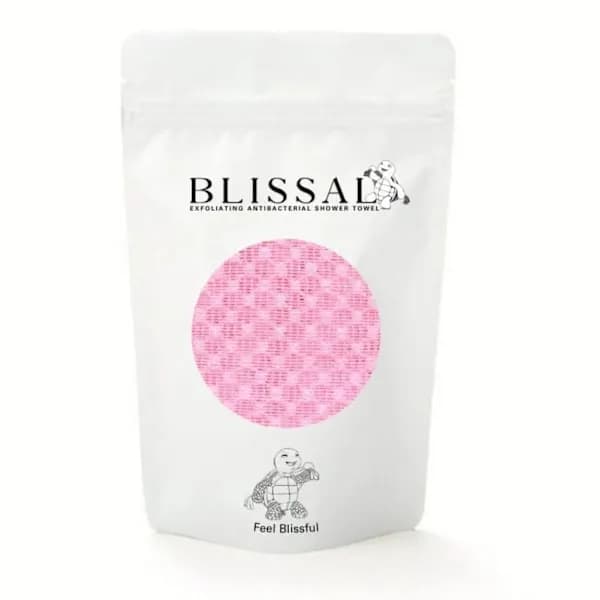 Exfolierande badhandduk, rosa, 1-pack (23×100cm)