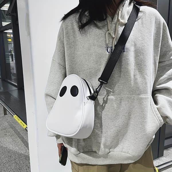 Halloween Græskar Skuldertaske, PU Lynlås Crossbody Pung