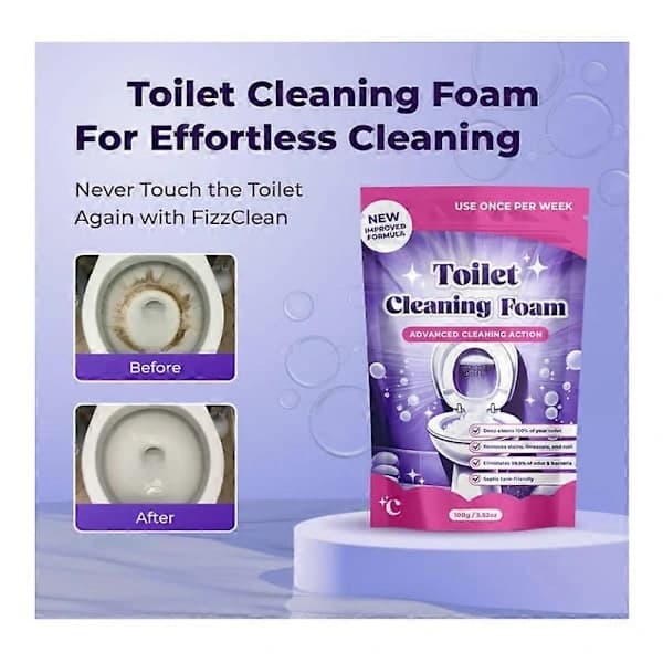 1–5 pulloa Fizzclean Instant WC-puhdistusvaahtoa, 100 g