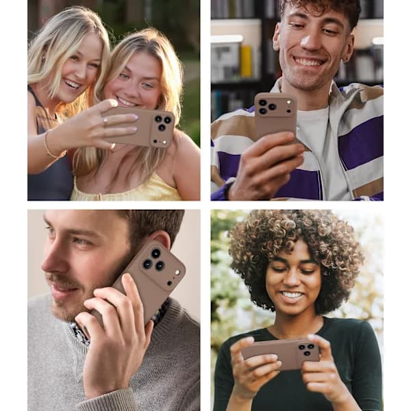Jumbo druvklase klämboll, långsamt stigande sensorisk fidgetleksak Light Brown iPhone 17 Pro
