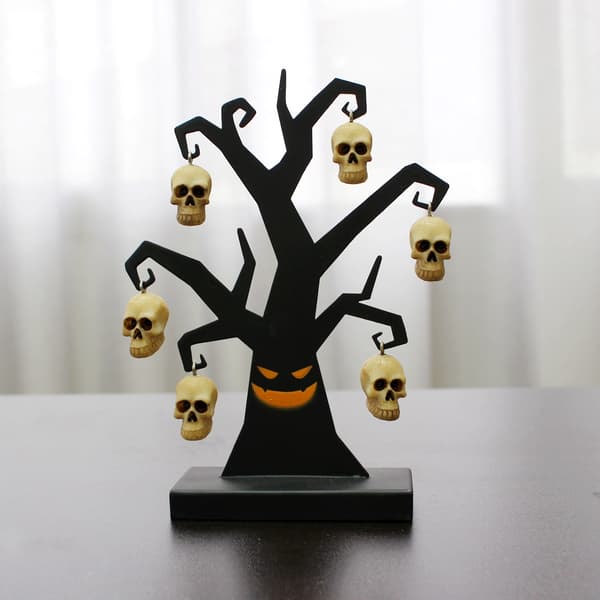Gotisk Skelettræ Havepynt, 6,3 tommer Halloween-dekoration