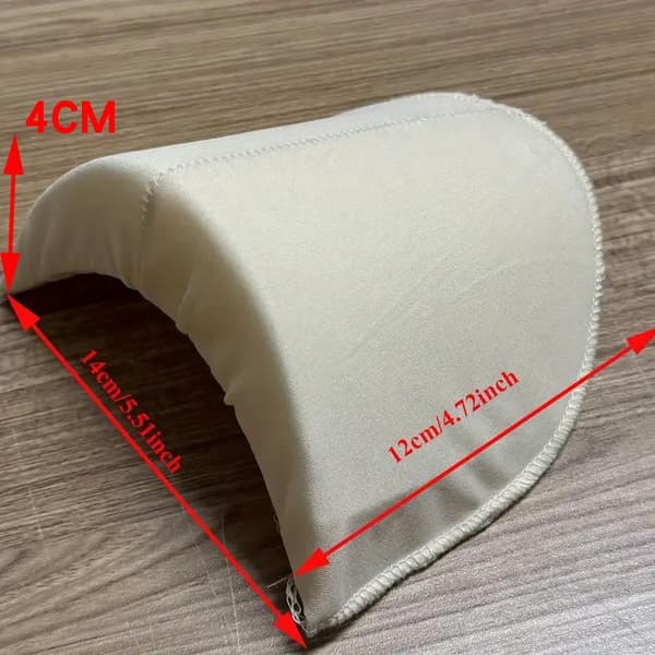 1 Pair Thick Large 35mm Sponge Shoulder Pads, Black, White, Nude A1