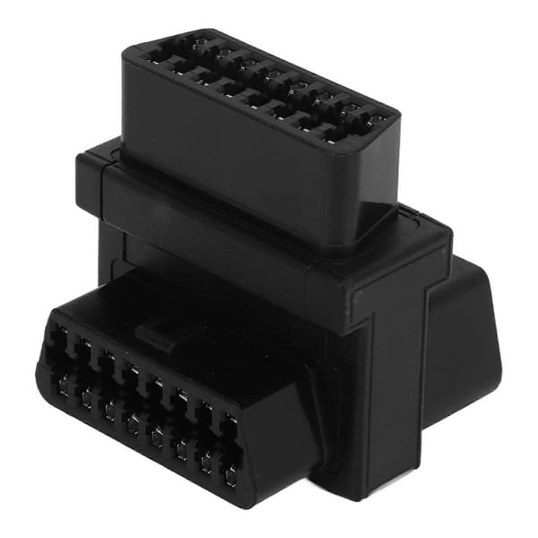 OBD2-adapter 16-bens han til 2 hunstik Plug and Play Splitter-stik til diagnostisk forlænger