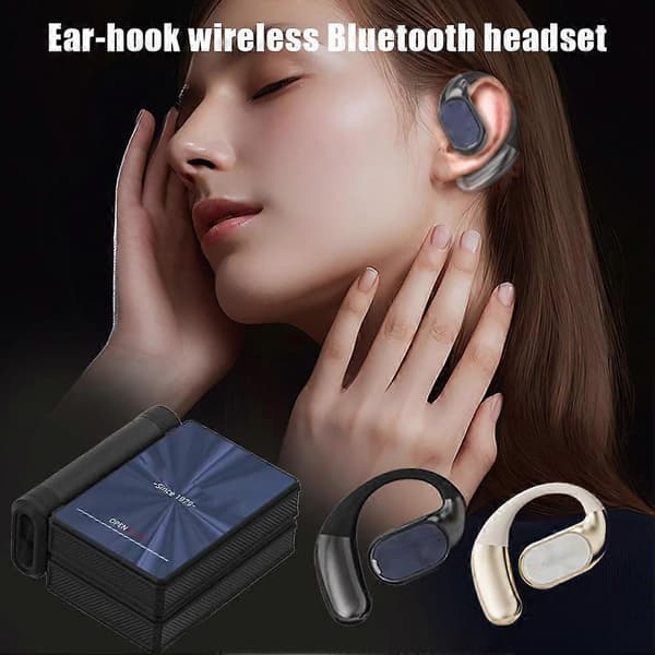 AC530 Trådløse Bluetooth Ørekrog-høretelefoner, Sort Black