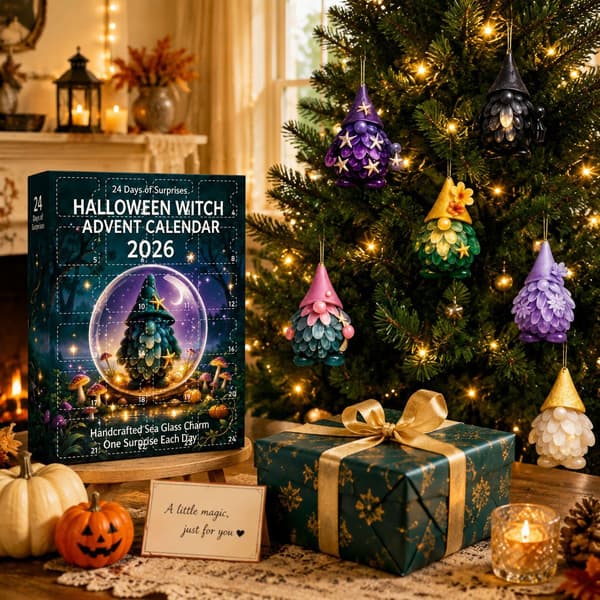 Halloween og fantasy julekalender, akryl ophæng til nedtælling