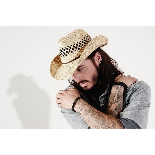 Beechfield Unisex Stråcowboyhat En størrelse Natur