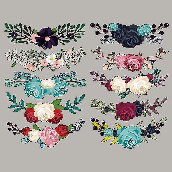 10-pack planet-tema broderade strykmärken