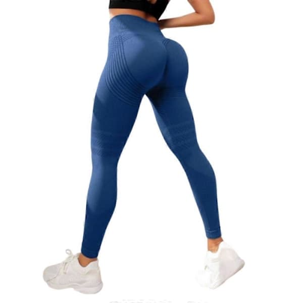 3D-texturerade gymleggings med hög midja och magkontroll för kvinnor