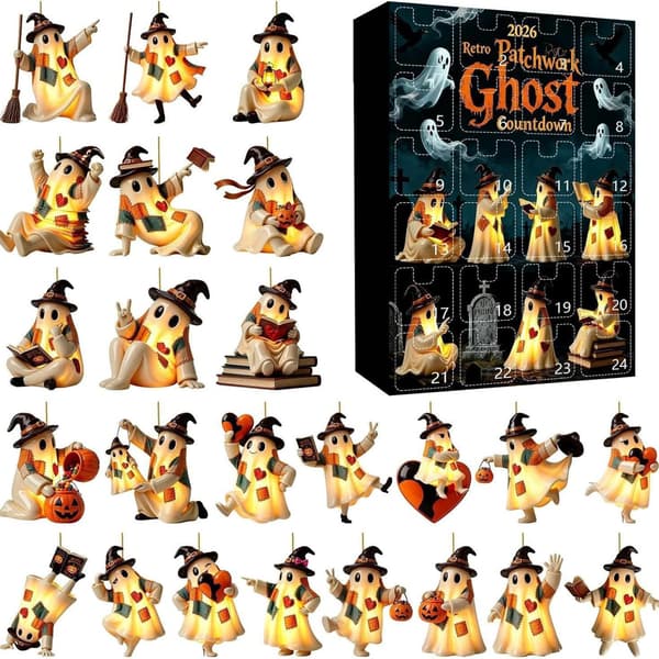 Halloween-spöke adventskalender, 24-dagars nedräkningsset med överraskningar