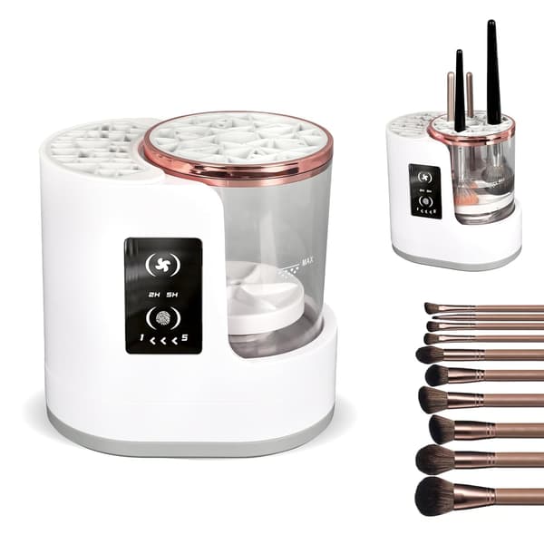 2025 Latest Model Electric Makeup Brush Cleaner, Makeup Brush Cleaning Machine with Drying Function, 2-in-1 Makeup Brush