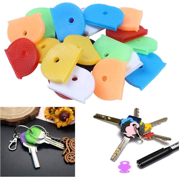 40 Pcs Key Caps, Silicone Key Identifier Covers