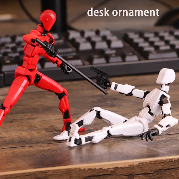 Nivelletty robottihahmomallisarja - yksivärinen musta