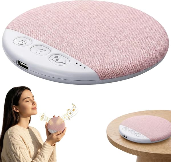 Bluetooth pudhøjttaler med hvid støj-timer og stereolyd, grøn Pink