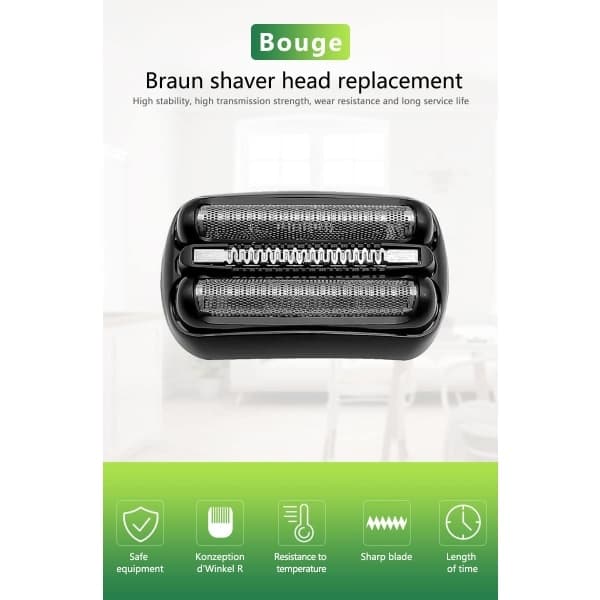 Braun Series 3 Trådløs Elektrisk Barbermaskin Erstatningshode for Menn, Braun S3-21B Hode