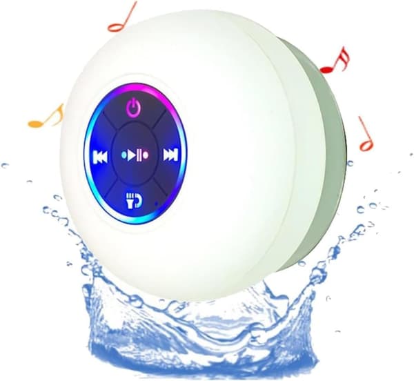 Kannettava langaton kaiutin imukupilla, Mini Bluetooth vedenpitävä kaiutin RGB LED-valolla