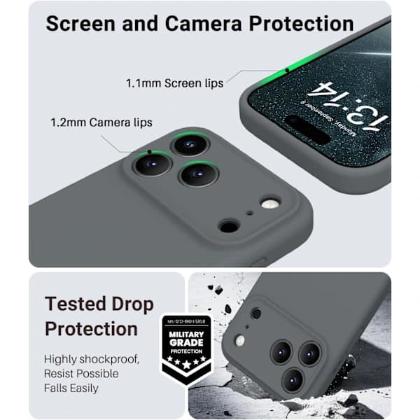 FitSleeps Lydløs Vibrerende Alarmur Grey anthracite iPhone 17 Pro Max