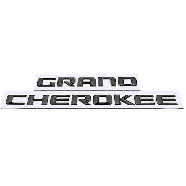 3D ABS Kromi Musta Logo Grand Cherokee Tunnus Kirjaimet Nimikyltti Auton Oven Merkki Tarra Jeep Grand Cherokee Tarra Lisävarusteet - WELLNGS Matte Black 13-16