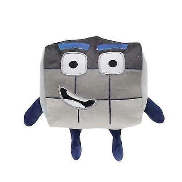 Numberblocks Digital Byggklossdocka Plyschleksak Barnens Tidiga Utbildning Docka-WELLNGS Gray No. 9