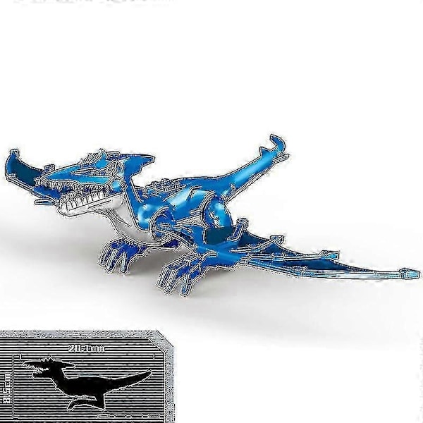 1 stk. Jurassic Stor Størrelse Dinosaur Byggeklodser T-rex Quetzalcoatlus Spinosaurus Actionfigurer Børnelegetøj - WELLNGS Pterosaur D