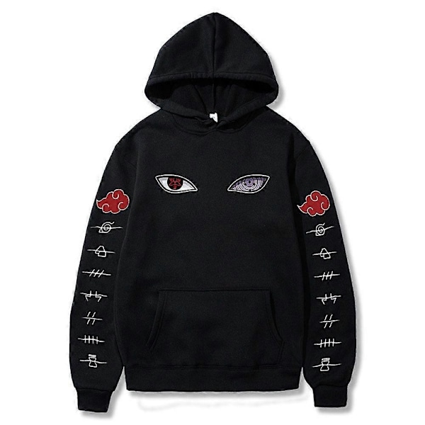 Naruto Cosplay Hettegenser Harajuku Sweatshirts Menn Bomulls Hettegensere-WELLNGS wine red XXXL