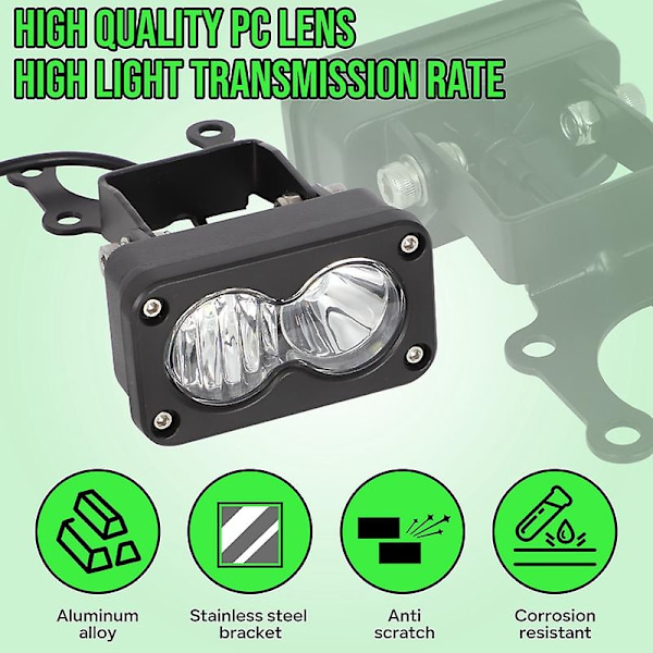 Plug and Play 3\" LED-forlygte med hvidt frontlygte-kontaktkombinationssæt til Sur Ron SurRon Segway Talaria-WELLNGS