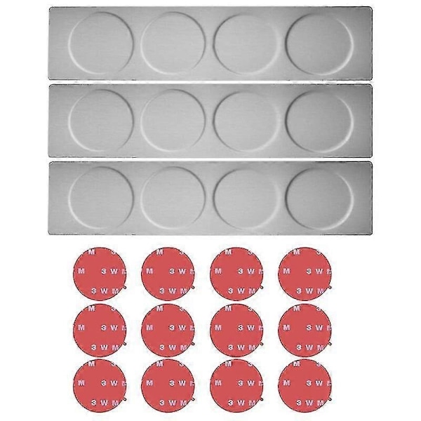 Magnetiska kryddburkar med väggmonterat ställ i rostfritt stål, kryddburkar med kryddmärkning, hög kvalitet - WELLNGS Rack for 3x4 pcs