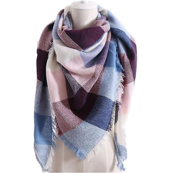 Klassisk damhalsduk sjal vinter varm halsduk damgåva (A-5-F6)-WELLNGS Color 15
