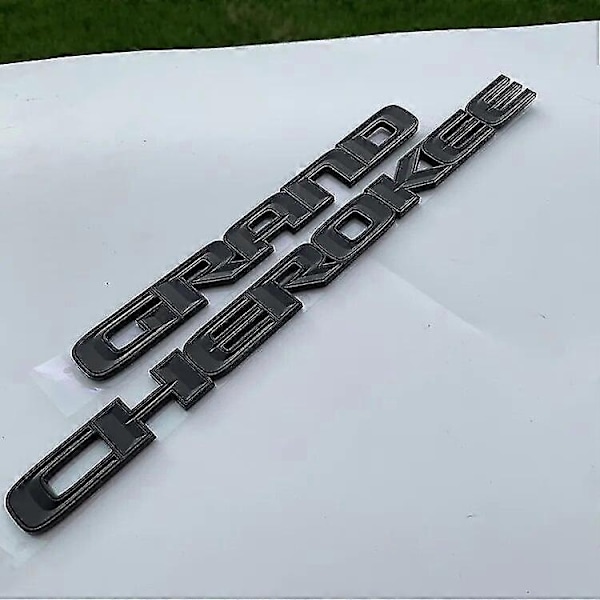 3D ABS Kromi Musta Logo Grand Cherokee Tunnus Kirjaimet Nimikyltti Auton Oven Merkki Tarra Jeep Grand Cherokee Tarra Lisävarusteet - WELLNGS Full Black 17-22