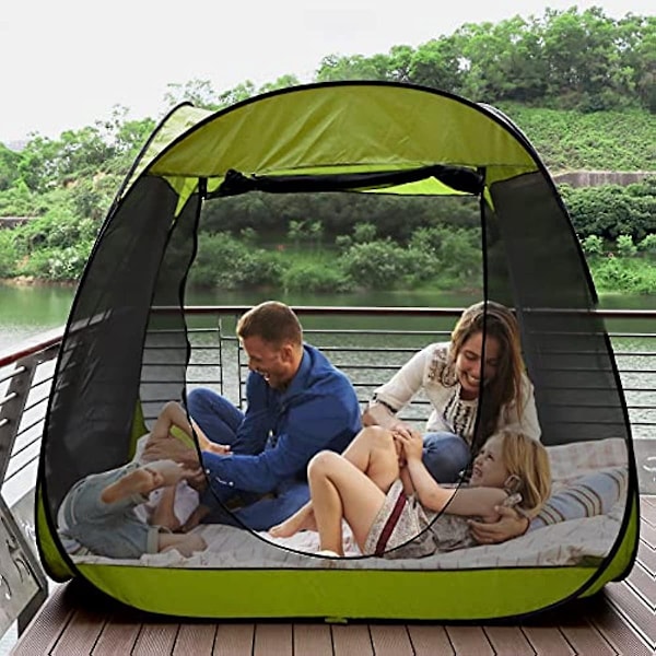 Gazebo-nettingstelt for utendørs camping, øyeblikkelig pop-up telt, pustende netting, hage, reise, fest - WELLNGS Screen house