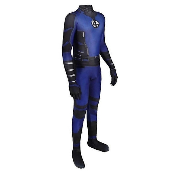 Reed Richards Cosplay Kostume Jumpsuit Mærkelig Fantastisk Cos Fouring Mister Bodysuit Outfit Halloween Karneval til Voksne Mænd Drenge-WELLNGS children L 120-130CM