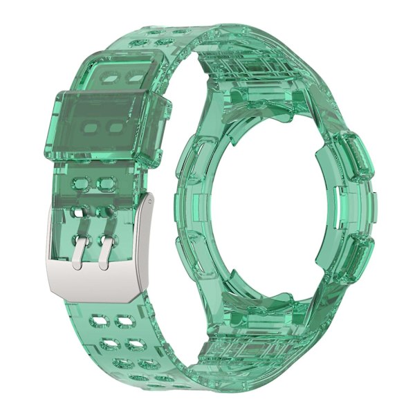 Til Samsung Galaxy Watch4 Classic 46mm Rem Justerbar Rem med Integreret Etui Grøn-WELLNGS Transparent Style A Samsung Galaxy Watch4