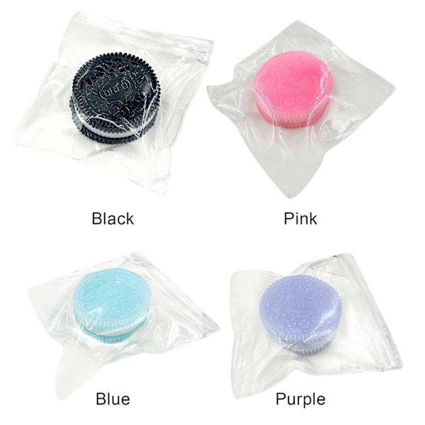 Pink Cookie Squishy, Taba Squishy Stress Relief legetøj Håndlavet Gave - WELLNGS Blue