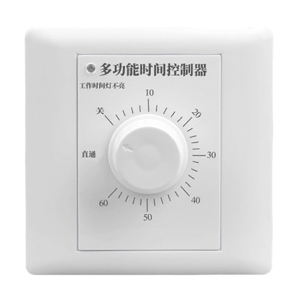 AC 220V Timer Bryter Kontroll Pumpe Mekanisk Nedtelling Kontroll Interruptor-WELLNGS White 60 minutes