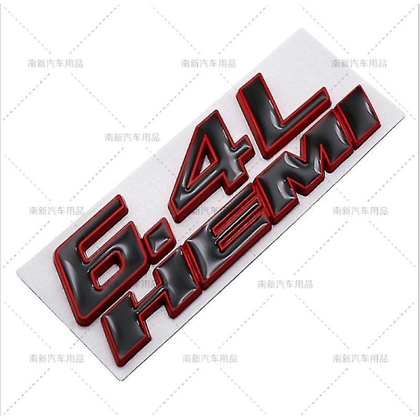 6.4l Hemi Metal Badge Emblem Stickers Rear Trunk Decal for Dodge Charge Challenger Ram Jcuv Caravan Durango Srt Accessories-WELLNGS Beige