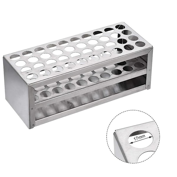 14Mm 40 Hullers Aluminium Reagensglas Stativ Multifunktionelt Laboratorium Reagensglas Holder Laboratorieudstyr-WELLNGS