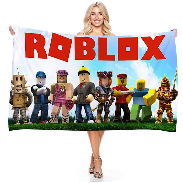 75 x 150cm Roblox Strandhanddukar Mikrofiber Badhanddukar Super Mjuka Filt Handdukar-WELLNGS A