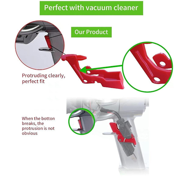 Utløserbryterknapp erstatning for V10 V11 Sv12 Sv14 støvsuger rød bryterknapp deler sett-WELLNGS