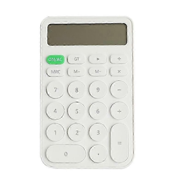 12 Cifre Lommeregner Læring Lommeregnere Stor LCD til Hjemmekontor Studerende-WELLNGS White