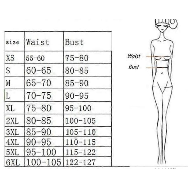 Jacquardvävd Halter Korsett Gotisk Punk Bustier Shapewear-WELLNGS White XL