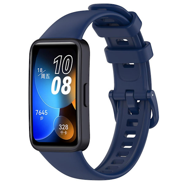 Huawei Band 8 -silikonirannekkeet, vedenpitävät urheilurannekkeet - Midnight Blue - WELLNGS Blue Huawei Band 8