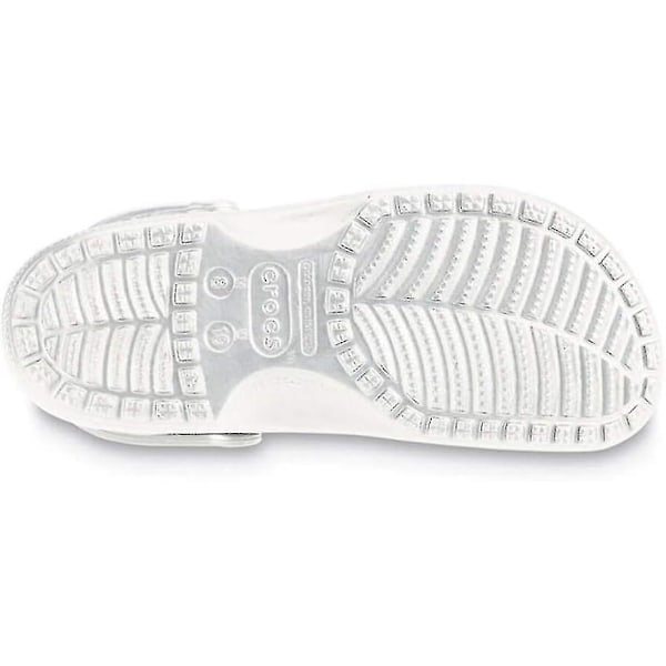 Unisex-vuxen Classic Clogs-WELLNGS White 10 Women-8 Men