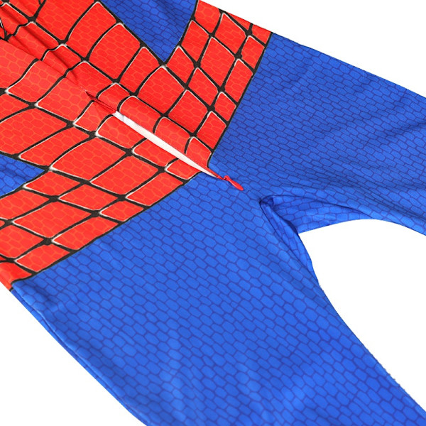 MARVEL Comics Spiderman -asu lapsille Halloween-roolileikkiin, haalari, vartaloasu, klassinen Spiderman-poikien cosplay-asu 100 (90-99 cm) - WELLNGS 100(90-99cm) Comic Classic