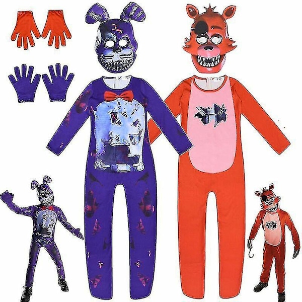 Five Nights At Freddys Bonnie Cosplay Kostume Børn-WELLNGS Style 4 11-12 Years