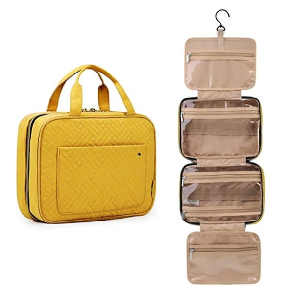 Travel Bag with Hook Waterproof Cosmetic Bag Travel Storage Bag-WELLNGS gold