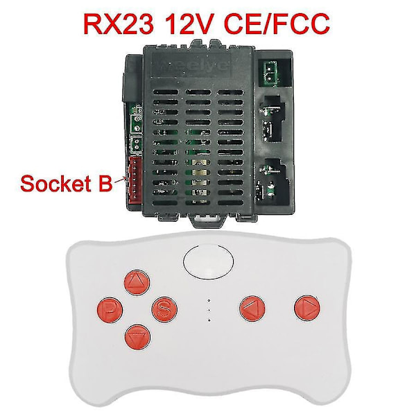 Elektrisk Legetøjsbil til Børn med Bluetooth Fjernbetjening, Controller med Glat Startfunktion 2.4g Bluetooth Sender - WELLNGS RX23 A FCC